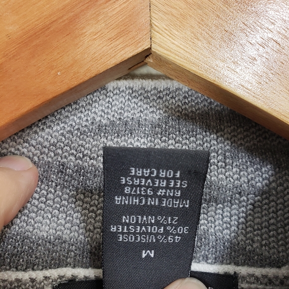 Chelsea & Theodore striped mock turtleneck sweater with pink trim - Picture 5 of 7